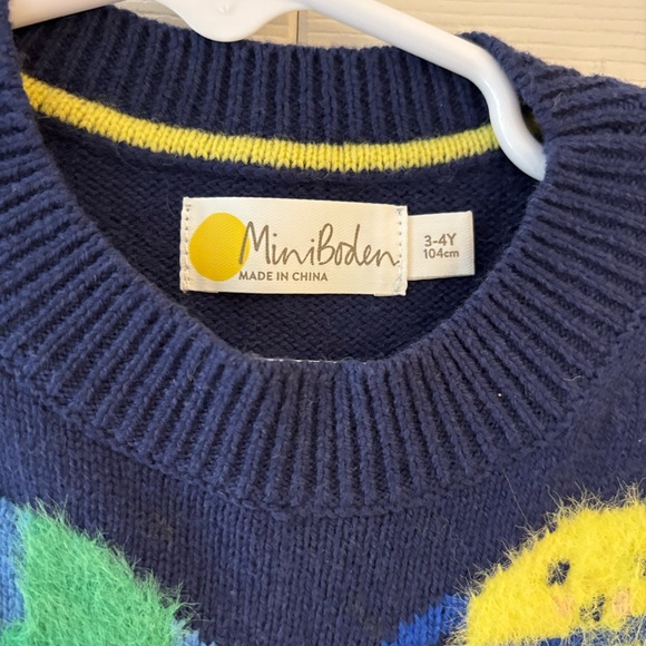 Mini Boden Navy Outer Space Sweater Sz 3-4 - Picture 3 of 4